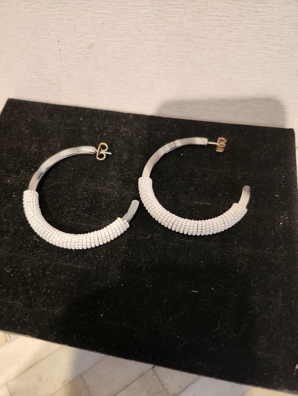 J.Crew Chunky Beaded Hoop Earrings